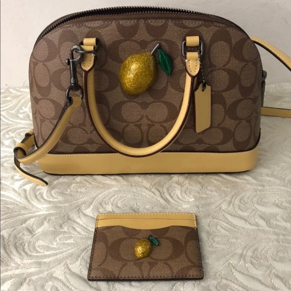 Coach Handbags - NWT Coach Lemon 🍋 Detail Crossbody & Cardholder
